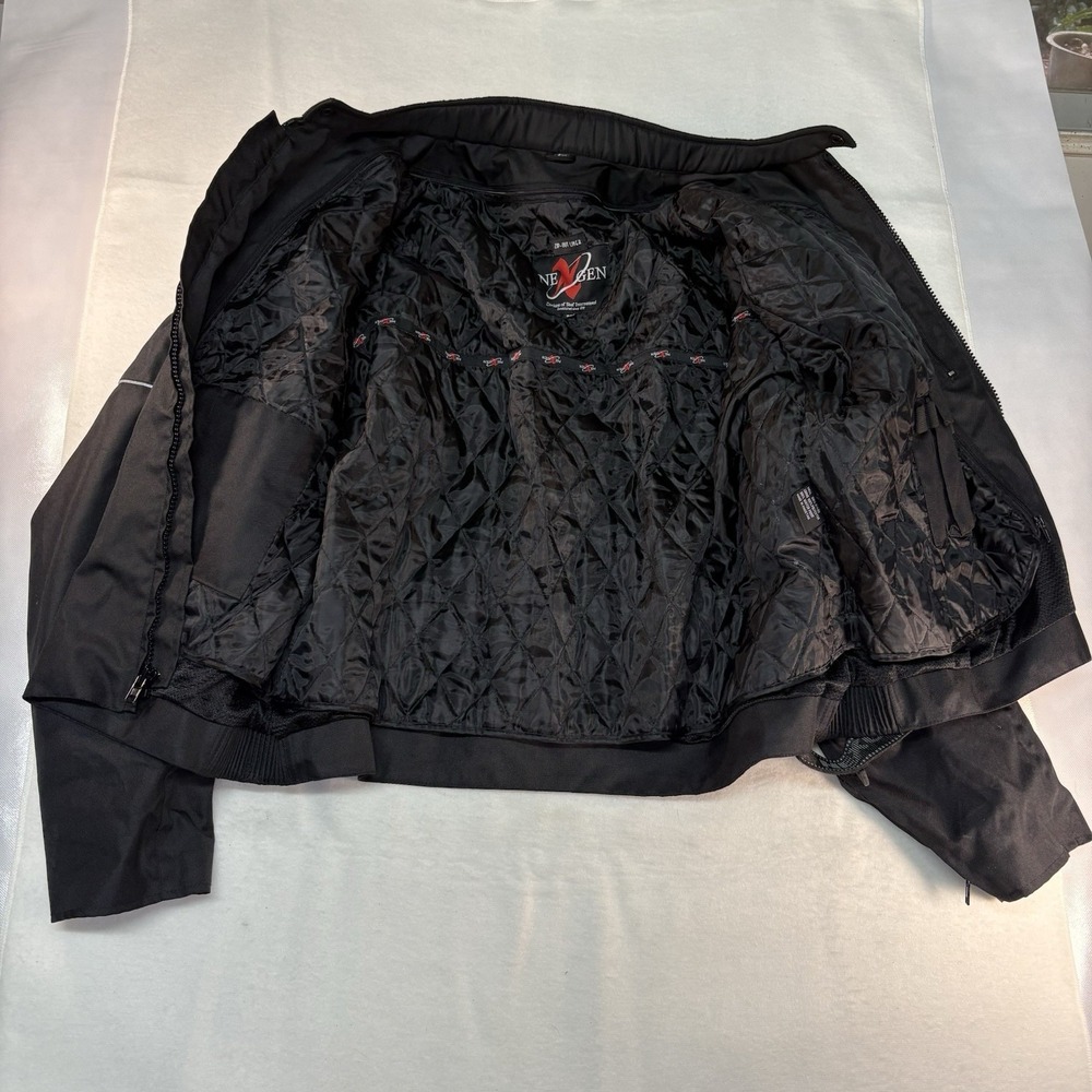 NexGen‎ Men's Nylon Motorcycle Jacket w/ Reflective Piping Size 6XL - Picture 10 of 10